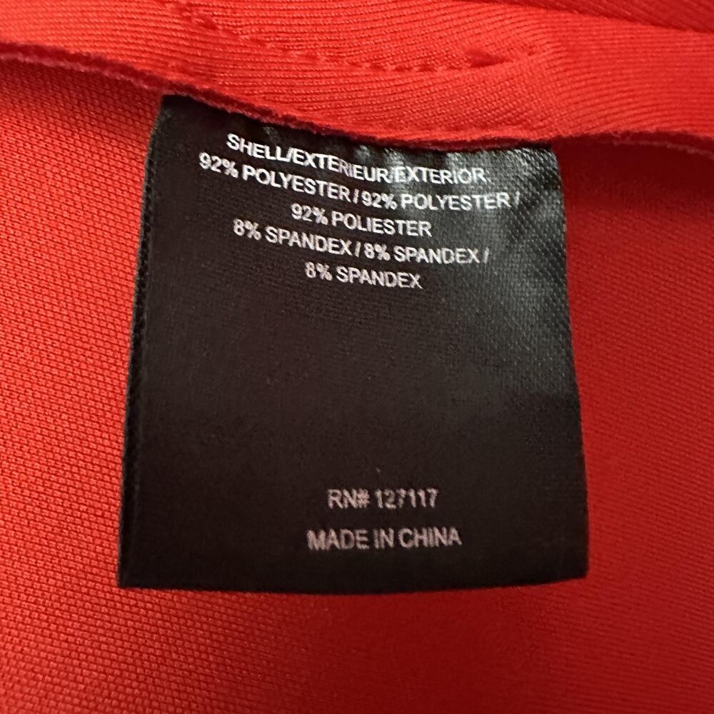 Badgley Mischka Dress Womens 16 Red Fit & Flare Jacket Pleated Short Sleeve - Picture 12 of 13